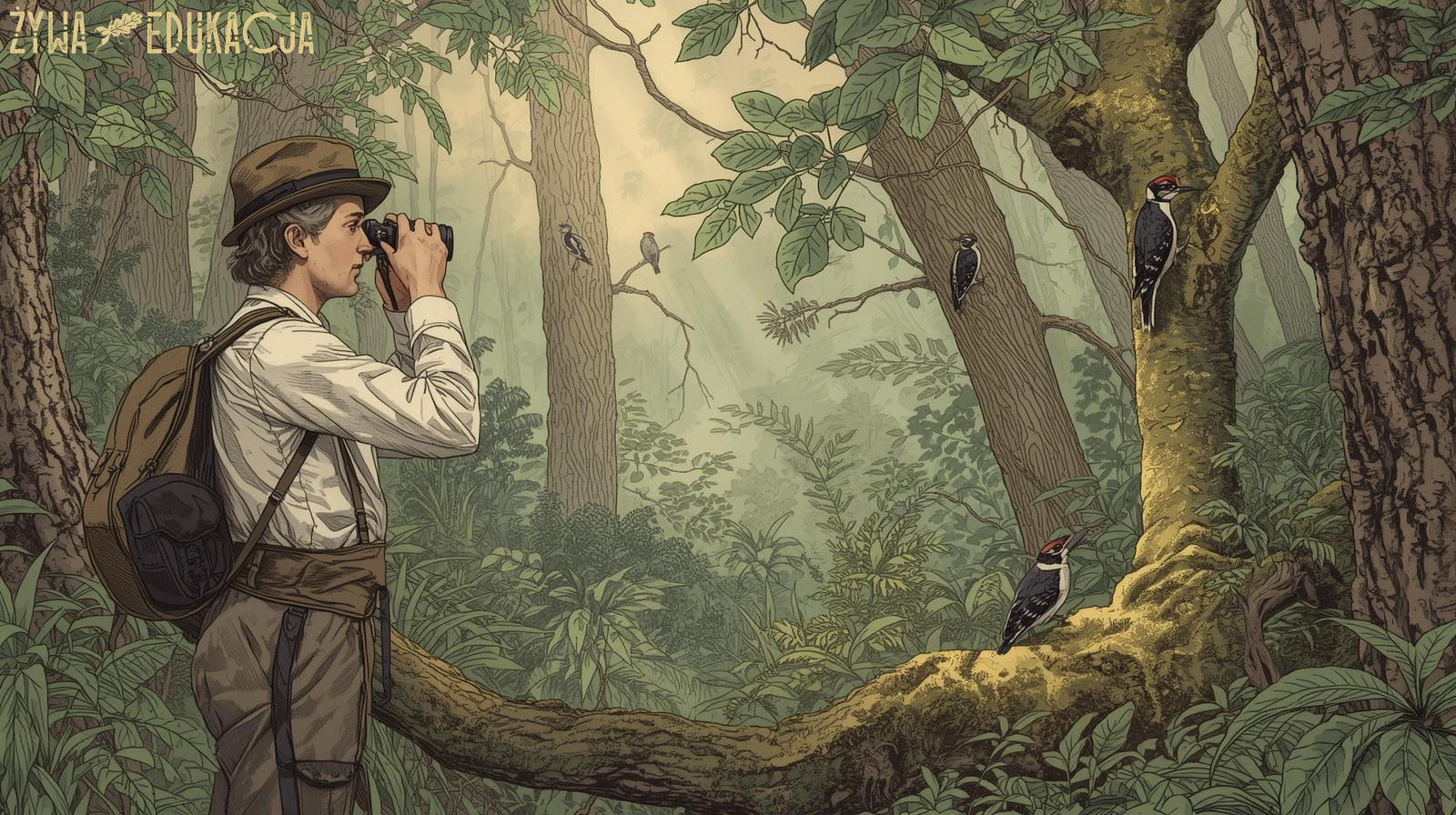 inwentaryzacja przyrodnicza to ważny element inwestycji! Przyrodnik bada ptaki / ornitologia / ornitofauna. 