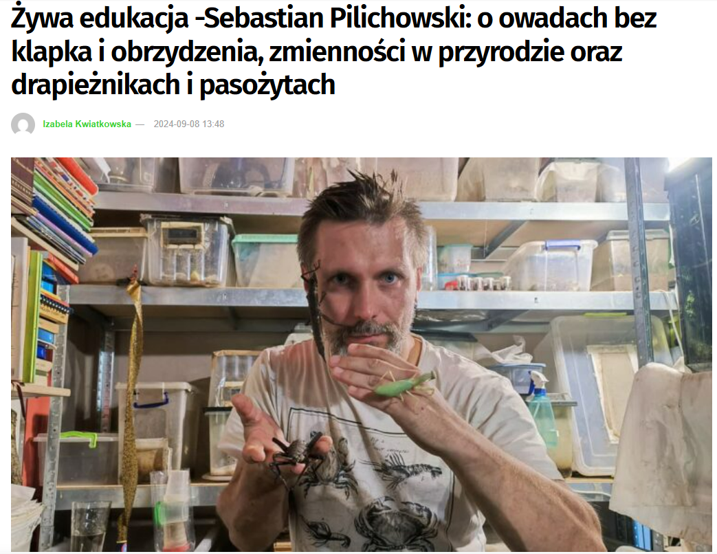 Żywa Edukacja Sebastian Pilichowski Miejski Druid - audycja "Z Izą wśród zwierząt" w Radio Zielona Góra